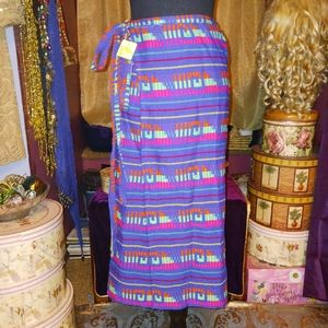 La Morenita Mexican Embroidered Wrap Around Maxi Skirt S NWT